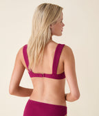 Merlot Renk Kışlık Örgü Bikini Üstü - Kaliteli Tasarım