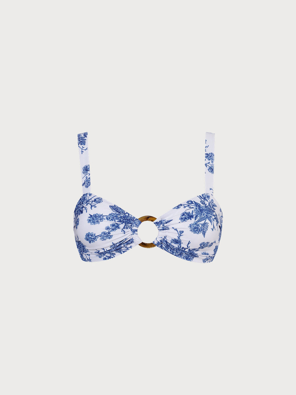 Şık Fırfırlı Çiçekli Bikini Üstü - Yaz Modası
