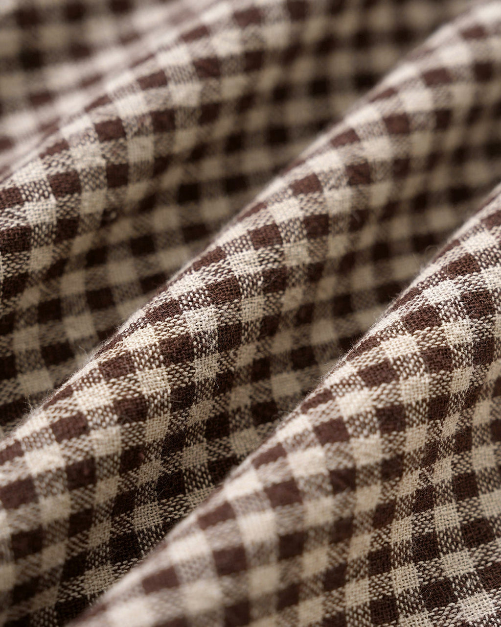 Kahverengi Gingham Askılı Mini Elbise