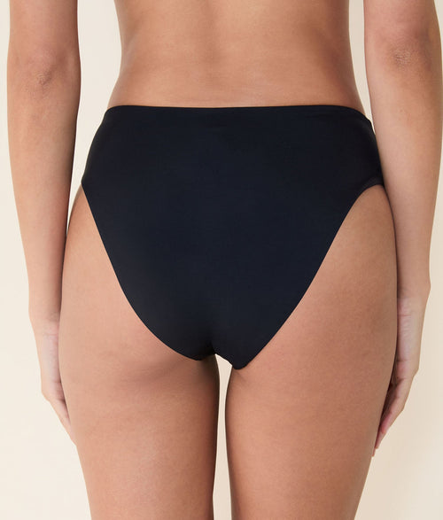 90'lar Yüksek Bel Siyah Bikini Altı - Ekolojik Naylon