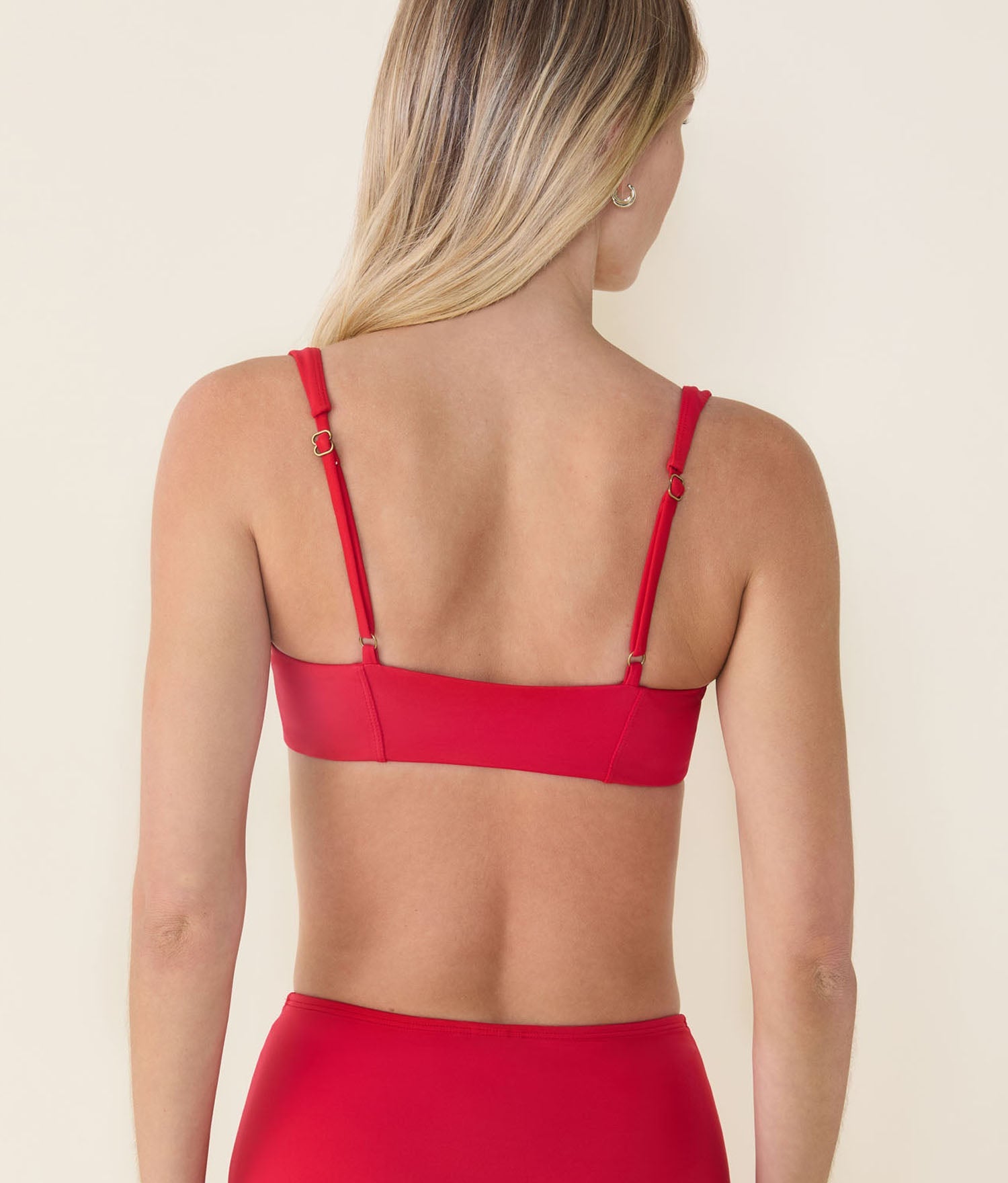 Kiraz Kırmızısı Düz Havana Bikini Üstü - Şık ve Rahat