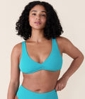 Sicily Ekolojik Naylon Bikini Üstü - Cyan Renk Seçeneği