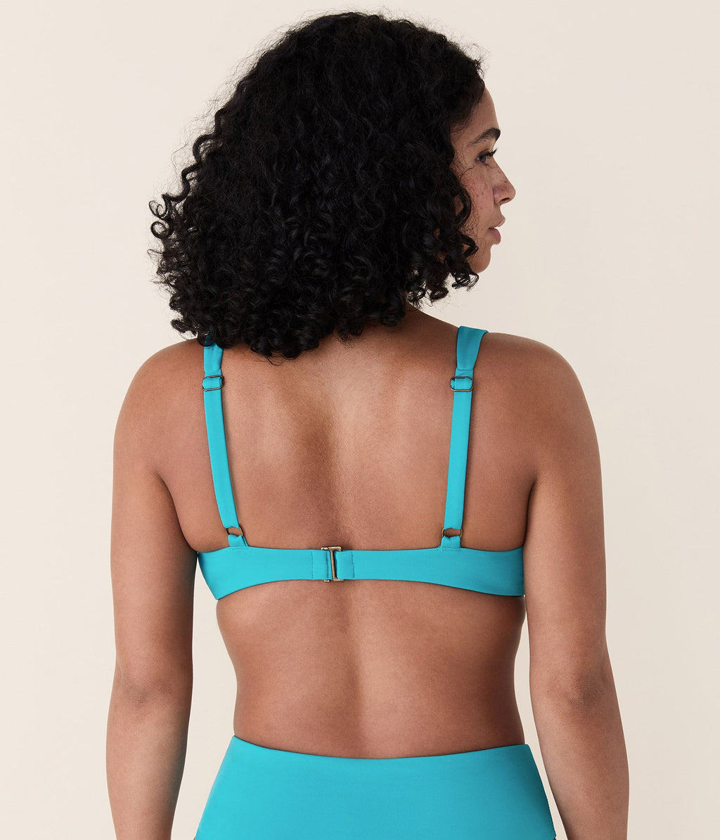 Sicily Ekolojik Naylon Bikini Üstü - Cyan Renk Seçeneği