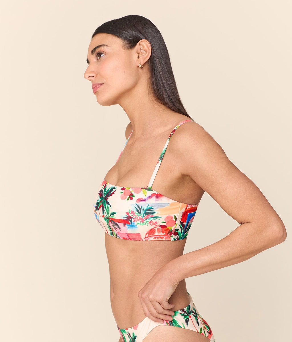 Ekolojik Naylon Cabo Bikini Üstü - Şık Meyve Deseni