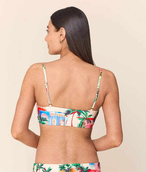 Ekolojik Naylon Cabo Bikini Üstü - Şık Meyve Deseni