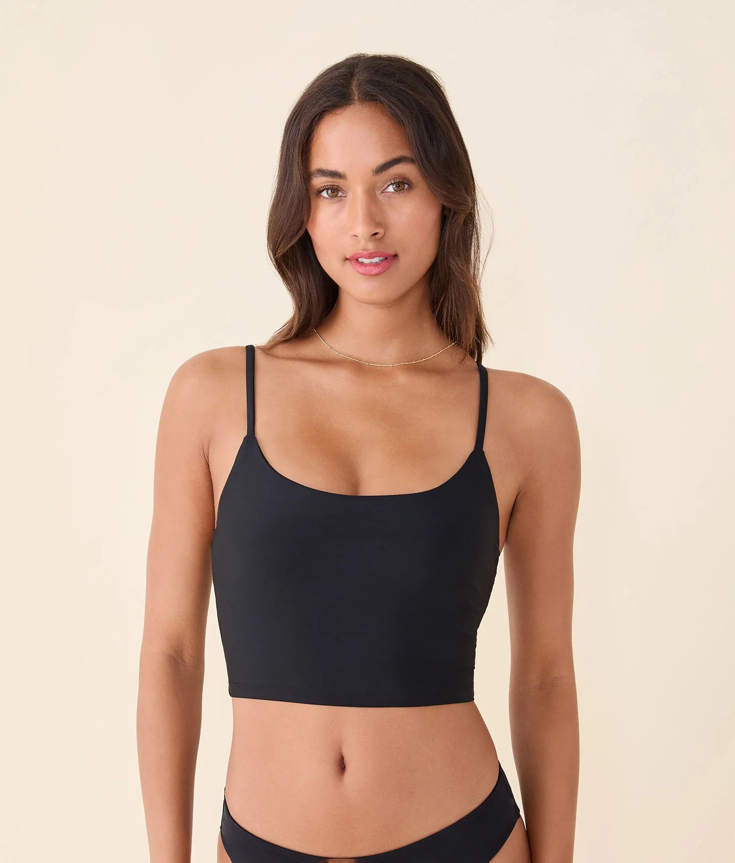 Amalfi Siyah Ekolojik Naylon Tankini - Şık ve Rahat