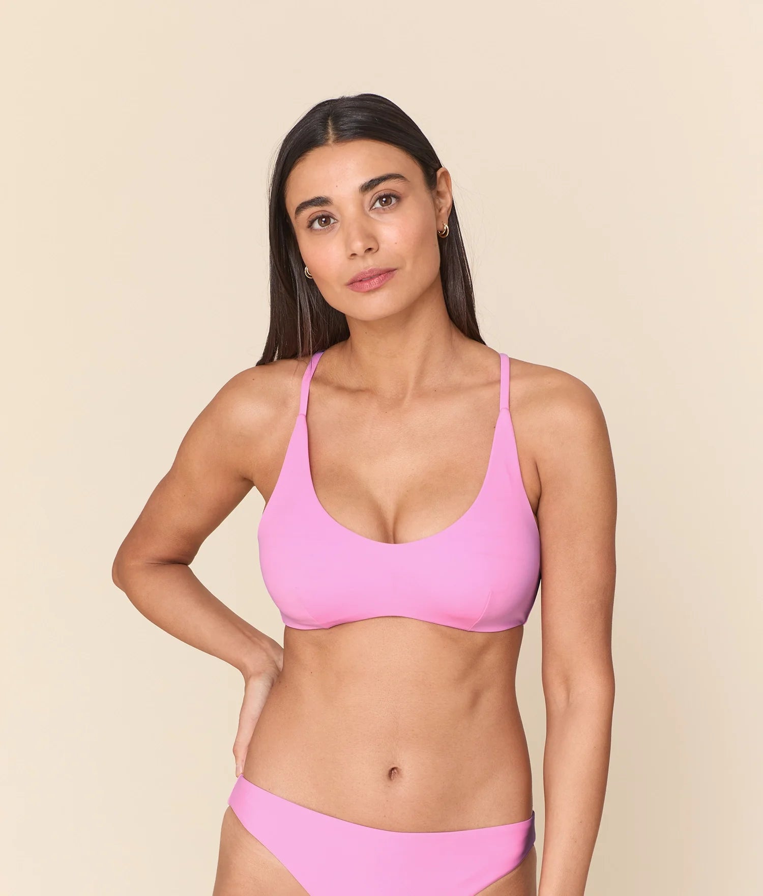 Ekolojik Naylon Gül Çiçeği Bikini Üstü - Essex Koleksiyonu