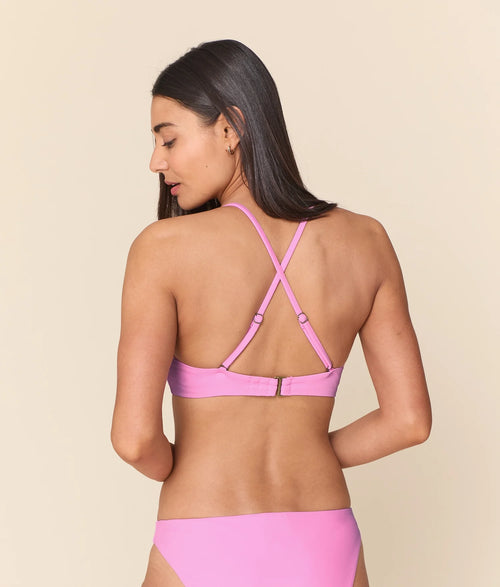 Ekolojik Naylon Gül Çiçeği Bikini Üstü - Essex Koleksiyonu