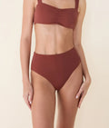 Ekolojik Naylon Yüksek Bel Karamel Bikini Altı