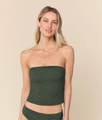 Kauai Tankini - Dokulu Geometrik Desen - Kekik Renk