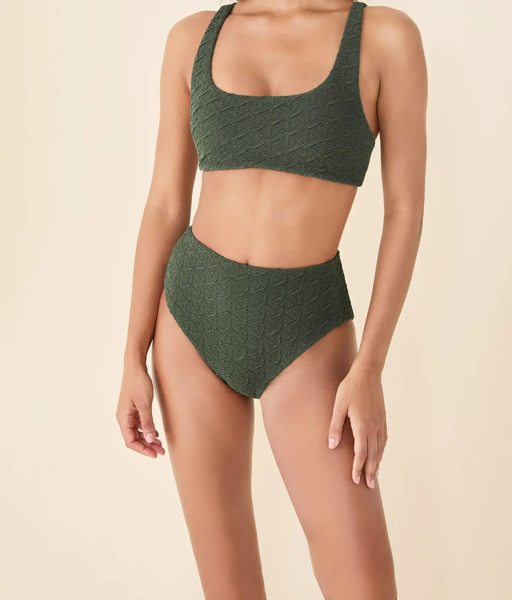 Yüksek Bel Kekik Bikini Altı - Şık Geometrik Desen