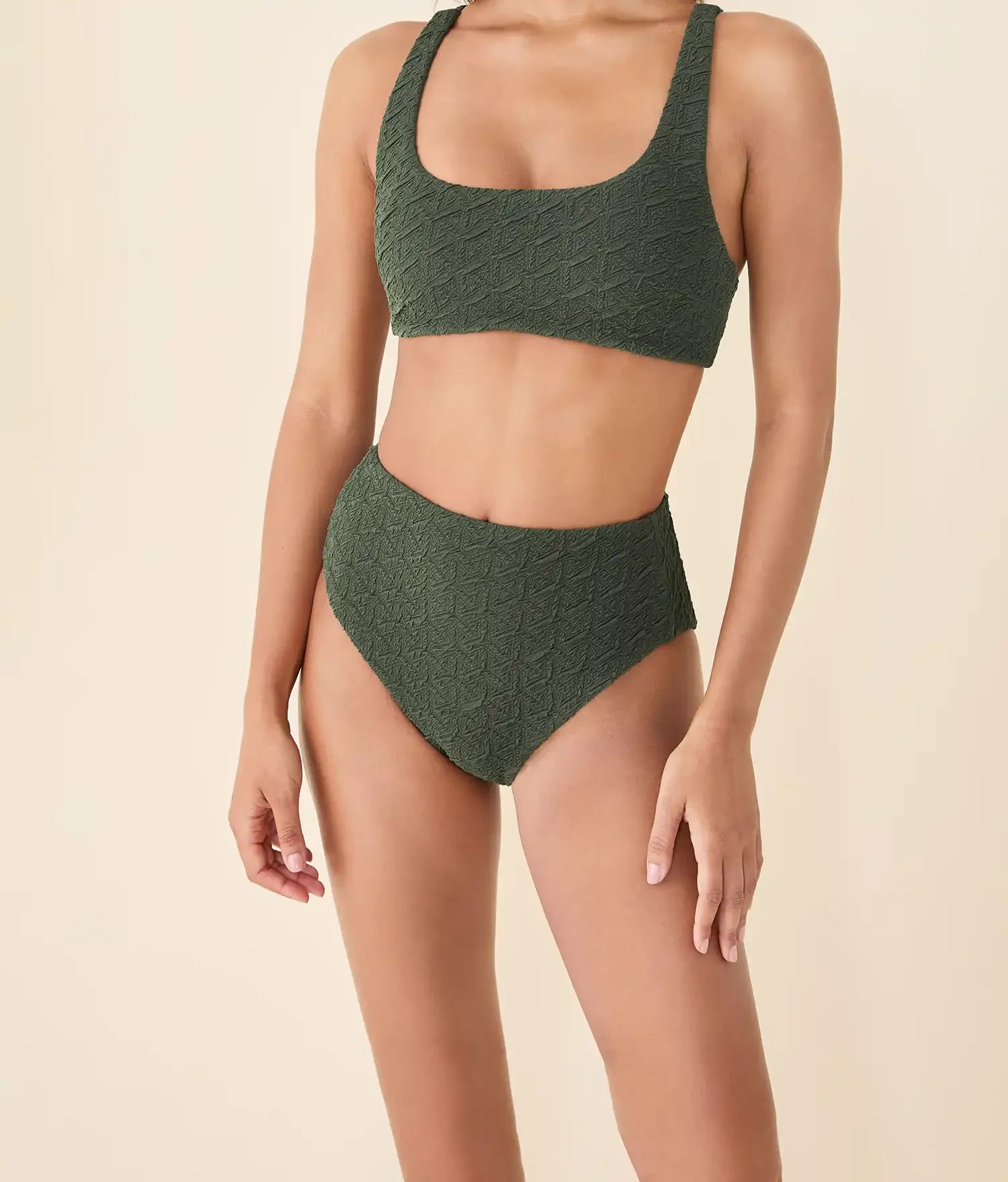 Yüksek Bel Kekik Bikini Altı - Şık Geometrik Desen