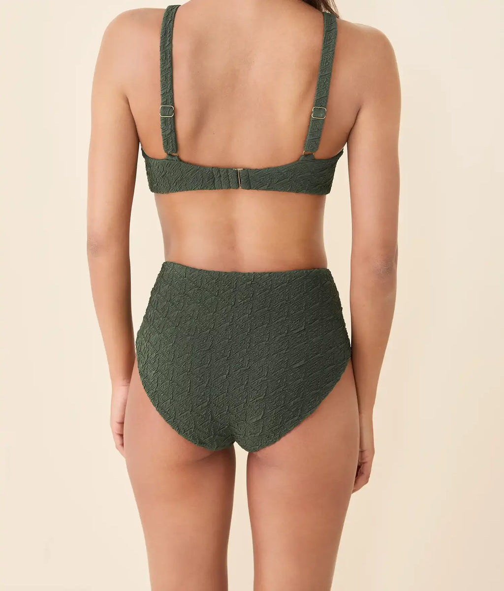 Yüksek Bel Kekik Bikini Altı - Şık Geometrik Desen