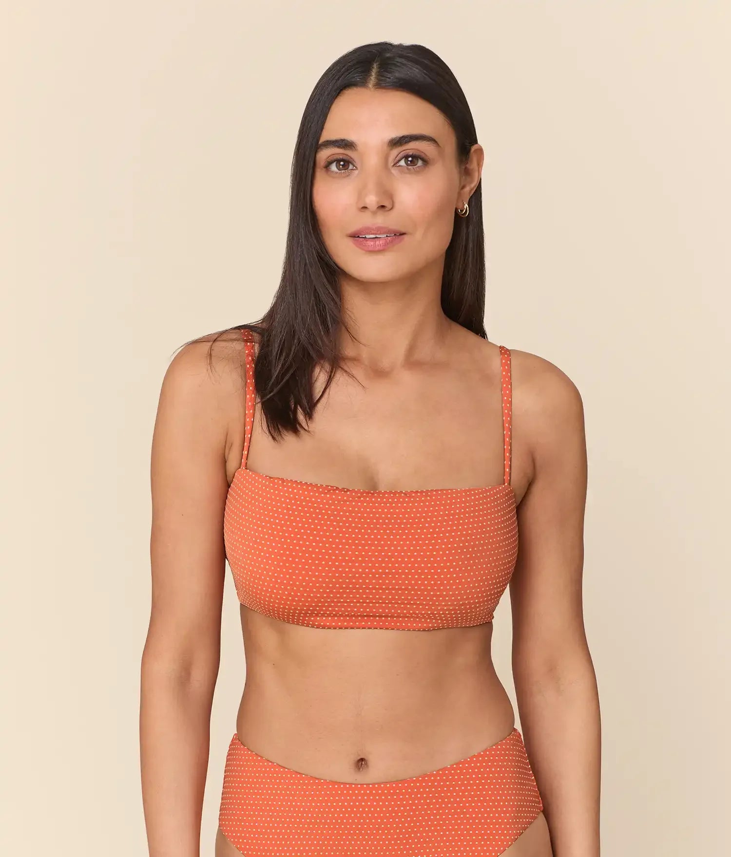 Puantiye Desenli Cabo Bikini Üstü - Şık ve Rahat