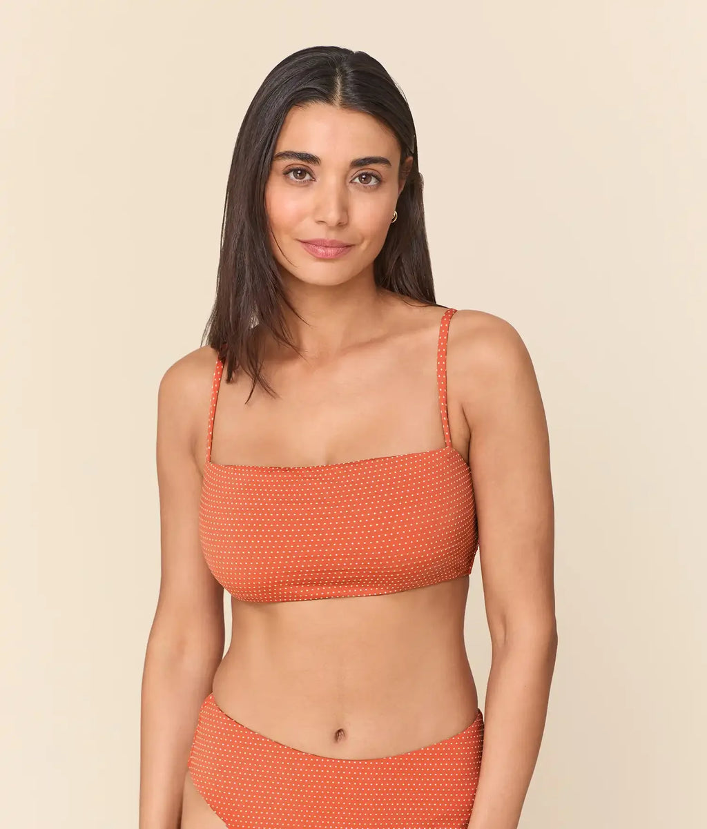 Puantiye Desenli Cabo Bikini Üstü - Şık ve Rahat