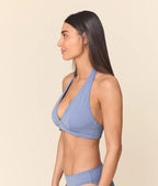 Puantiye Desenli Leylak Majorca Bikini Üstü