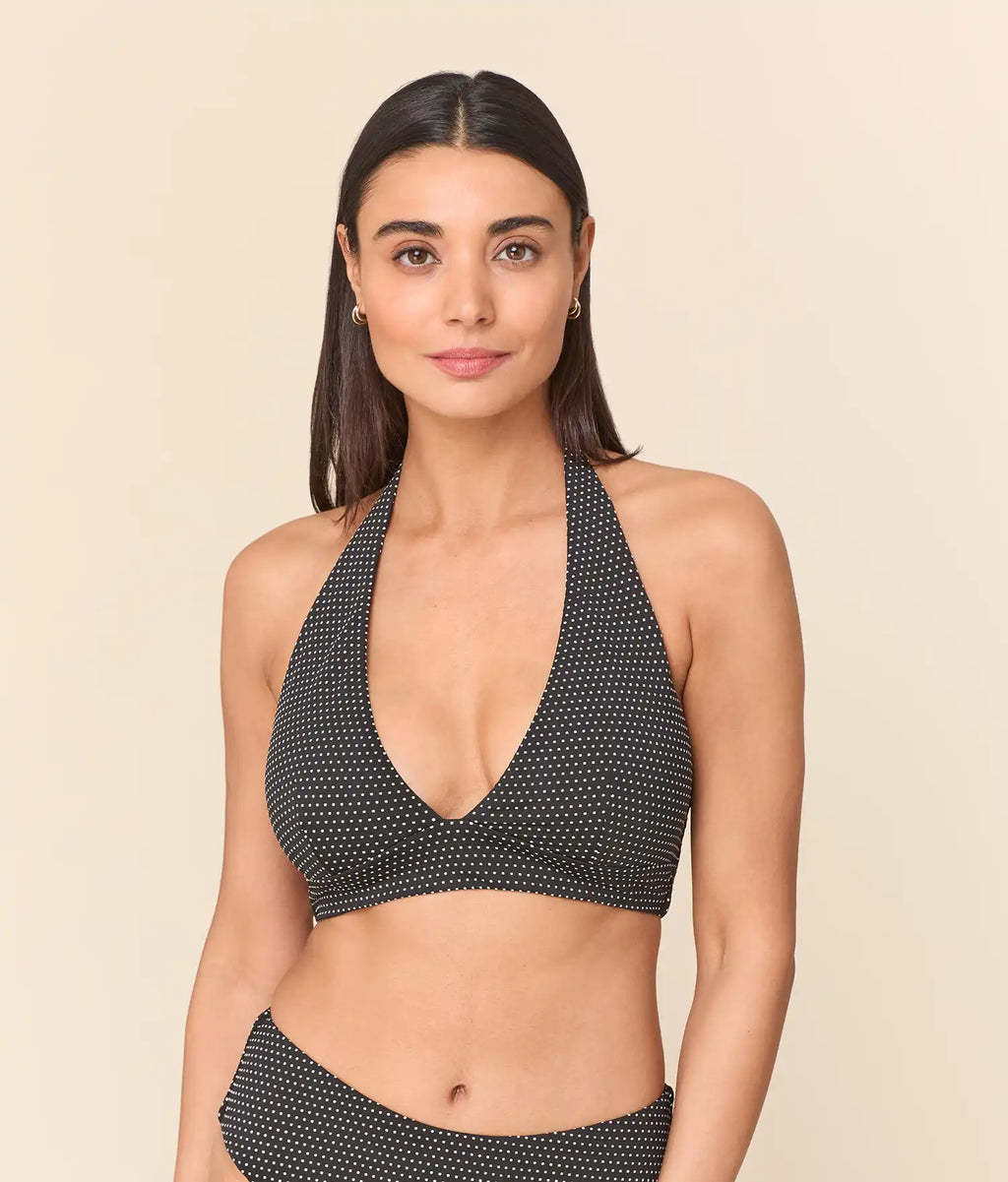 Majorca Puantiye Bikini Üstü - Şık Siyah Tasarım