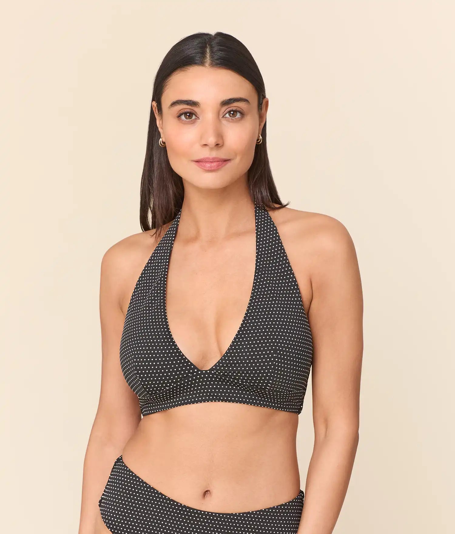 Majorca Puantiye Bikini Üstü - Şık Siyah Tasarım