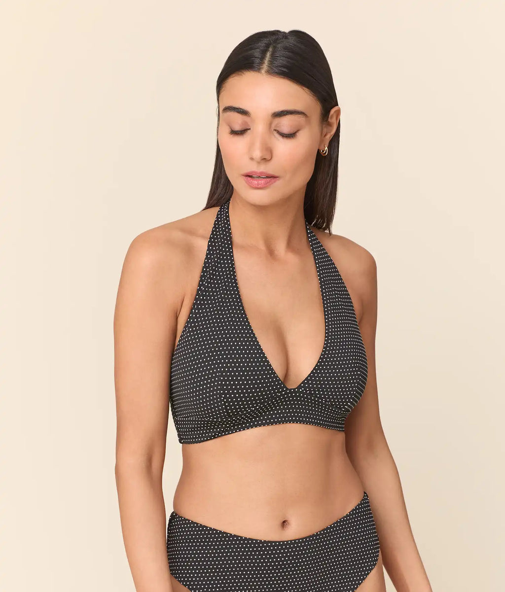 Majorca Puantiye Bikini Üstü - Şık Siyah Tasarım