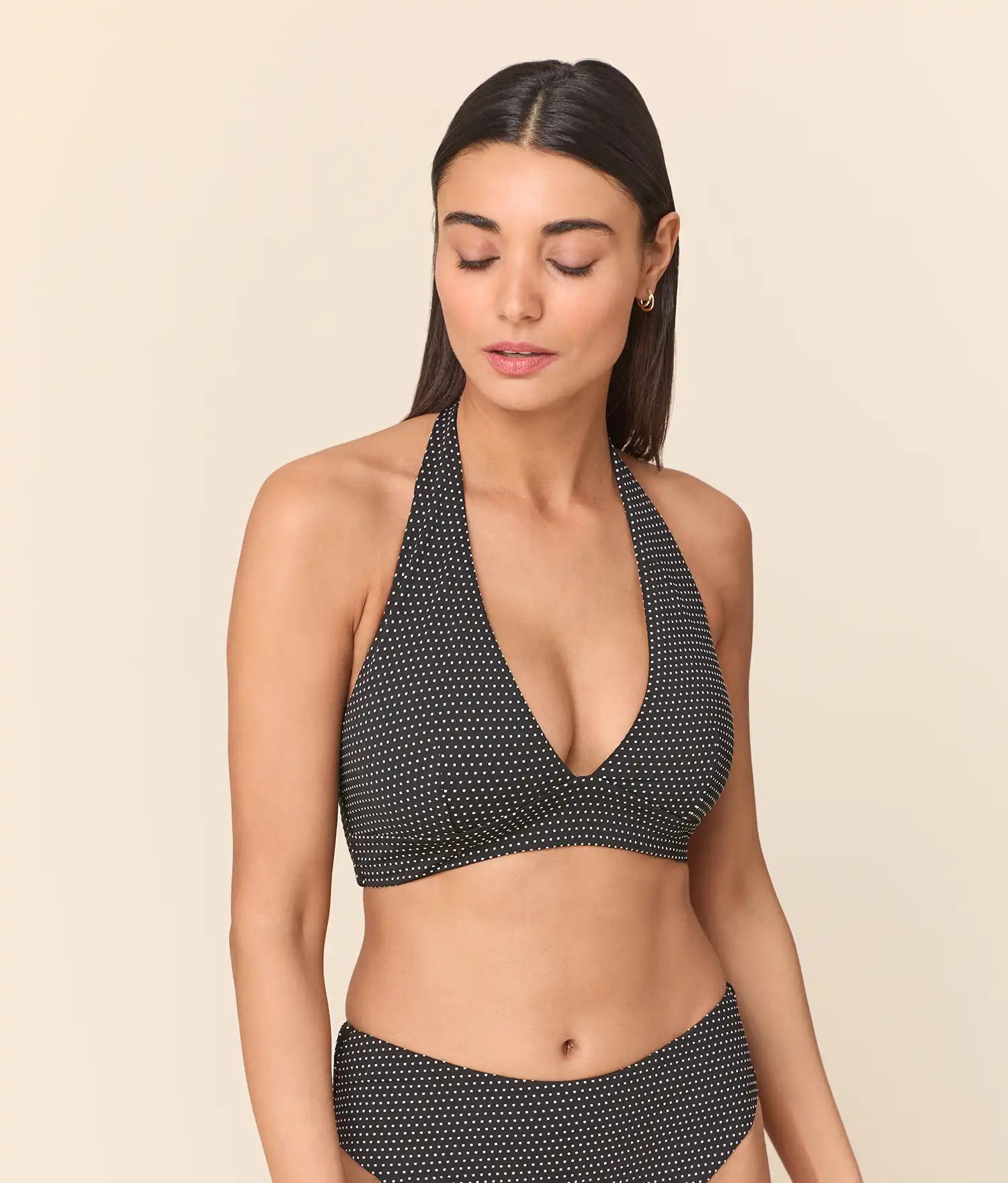 Majorca Puantiye Bikini Üstü - Şık Siyah Tasarım