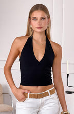 Amora Siyah Crop Top