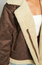 Aviator Kahverengi Sherpa Ceket