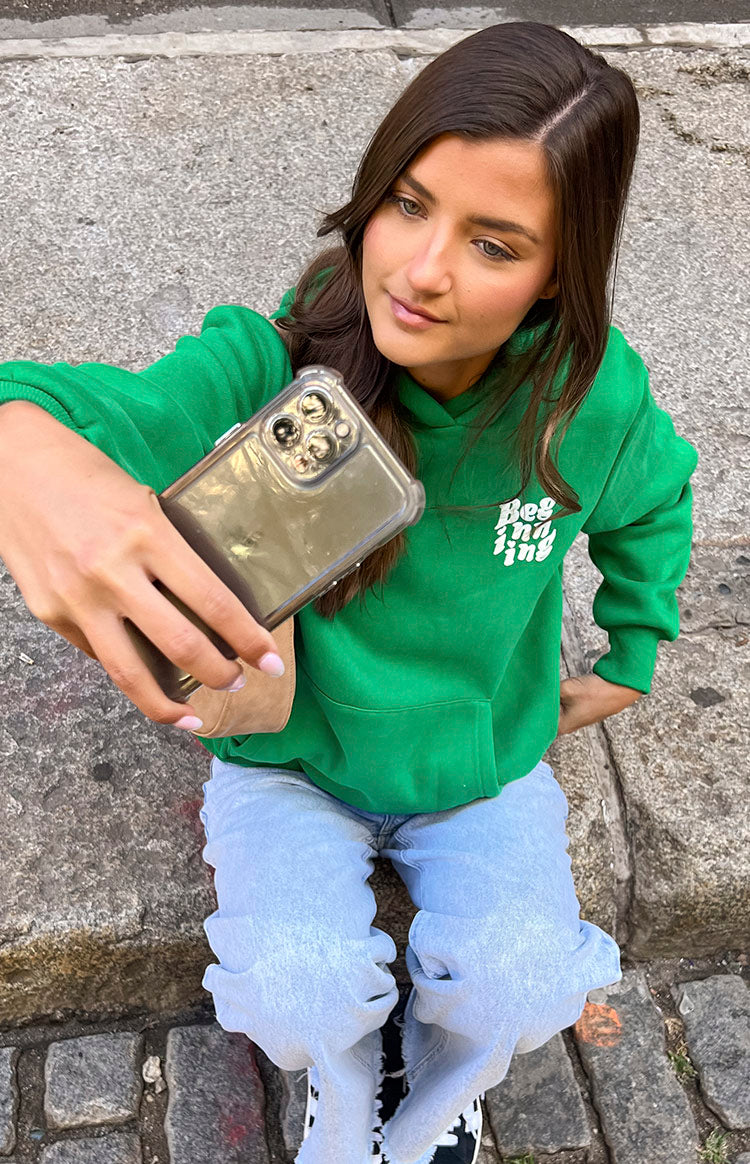 Başlangıç Yeşil Snuggle Bubble Kapüşonlu Sweatshirt