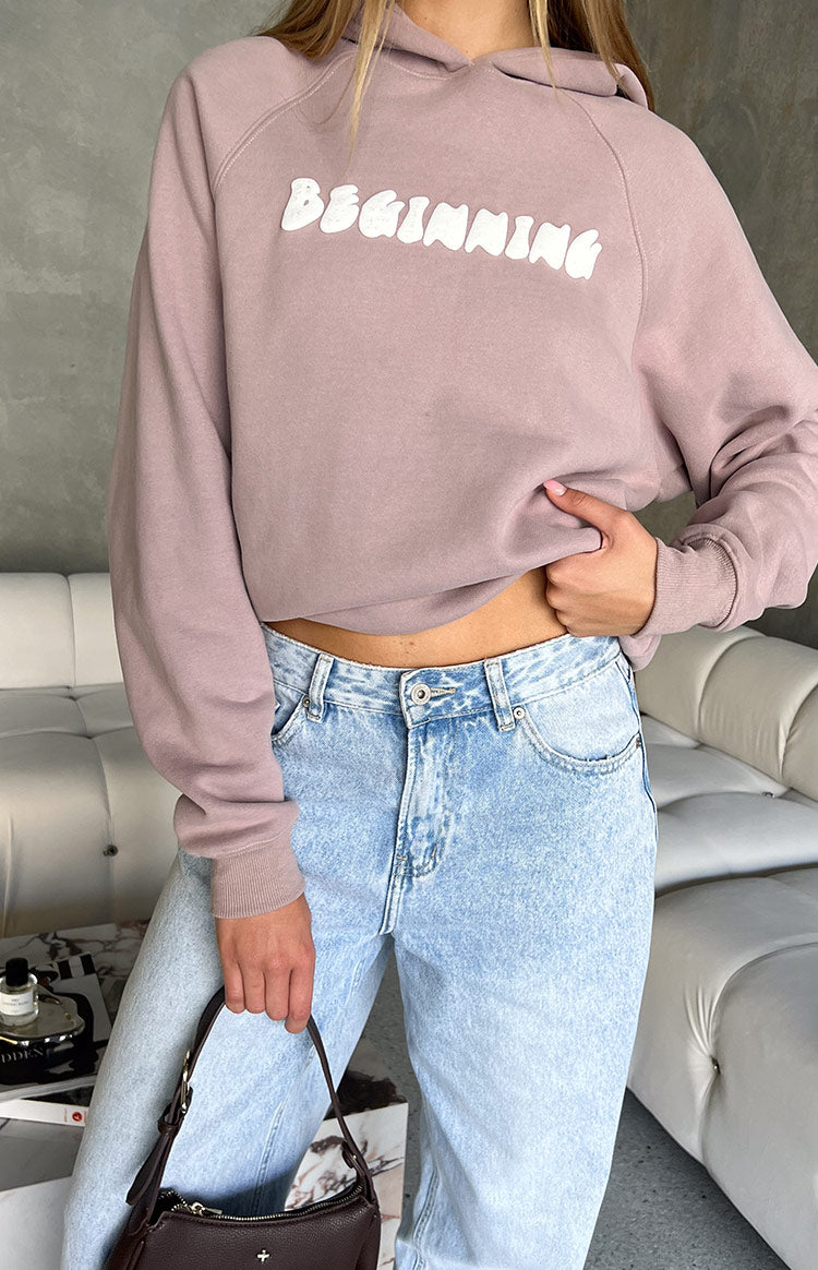 Bej Balon Kapşonlu Sweatshirt