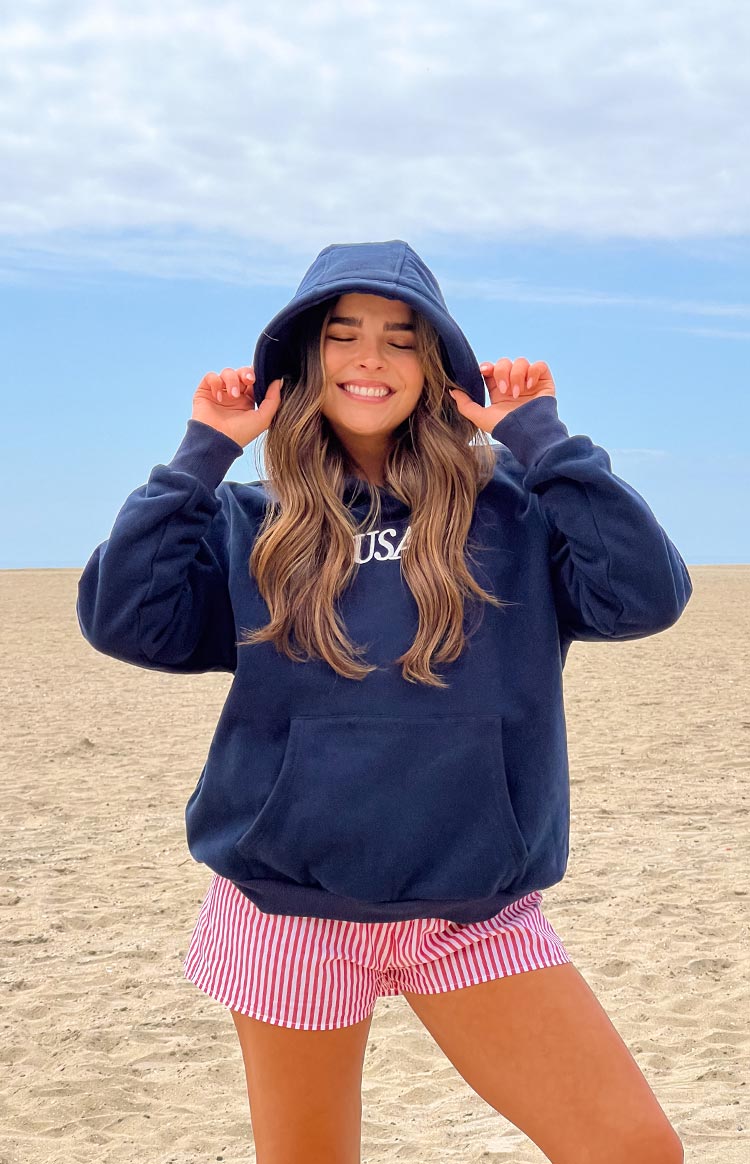Başlangıç Navy USA Kapüşonlu Sweatshirt