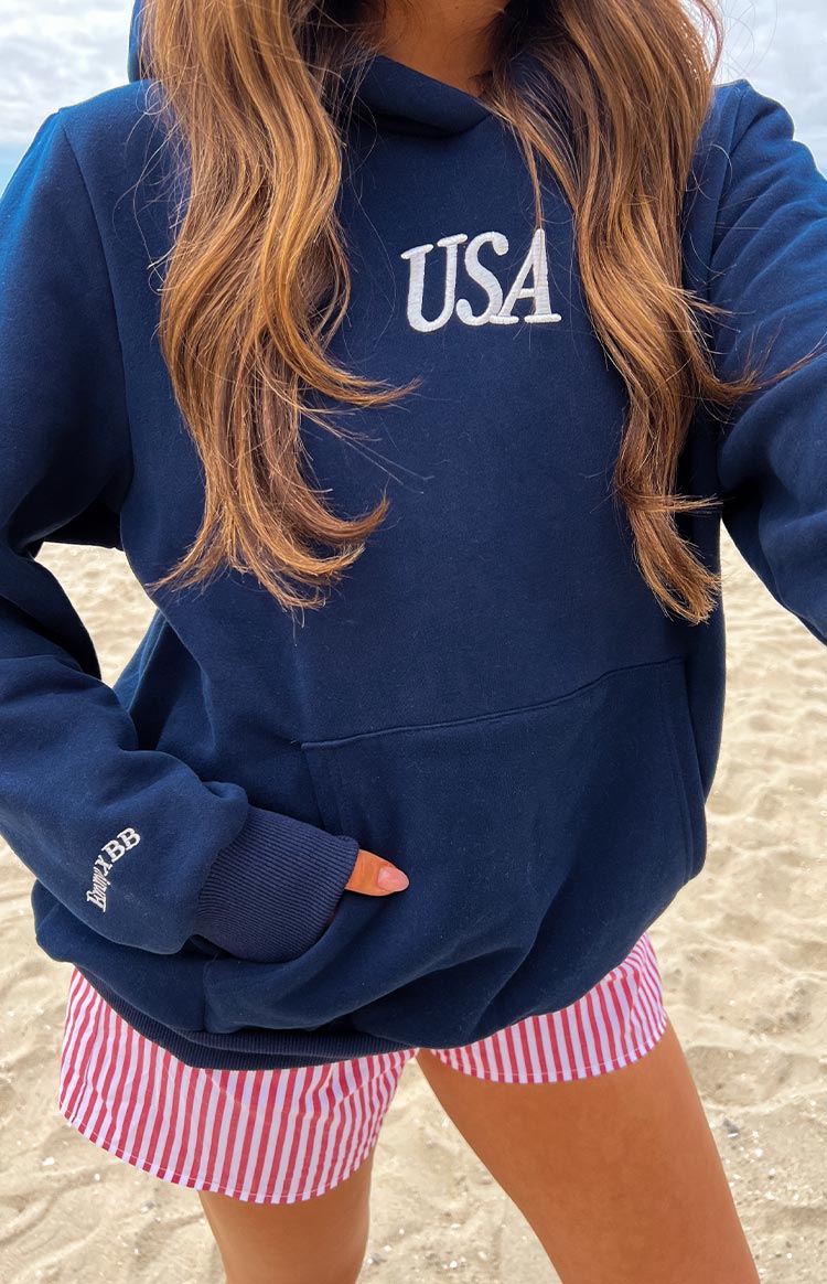 Başlangıç Navy USA Kapüşonlu Sweatshirt