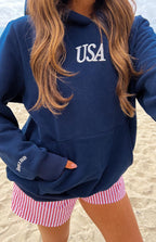 Başlangıç Navy USA Kapüşonlu Sweatshirt