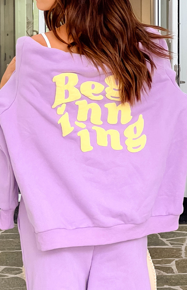 Başlangıç Mor Snuggle Bubble Kapşonlu Sweatshirt