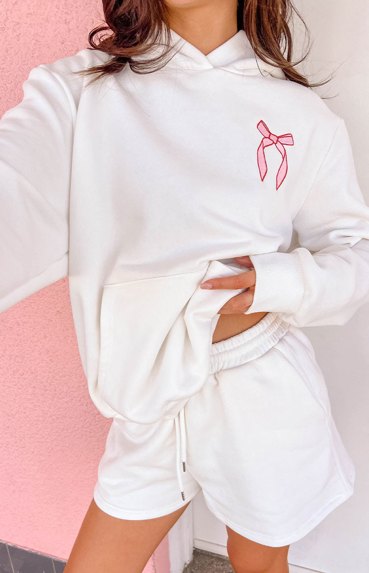 Beyaz Şekerli Hoodie