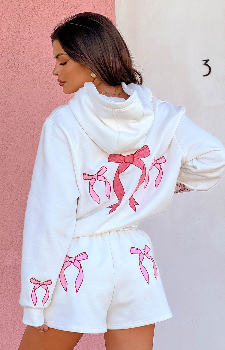 Beyaz Şekerli Hoodie