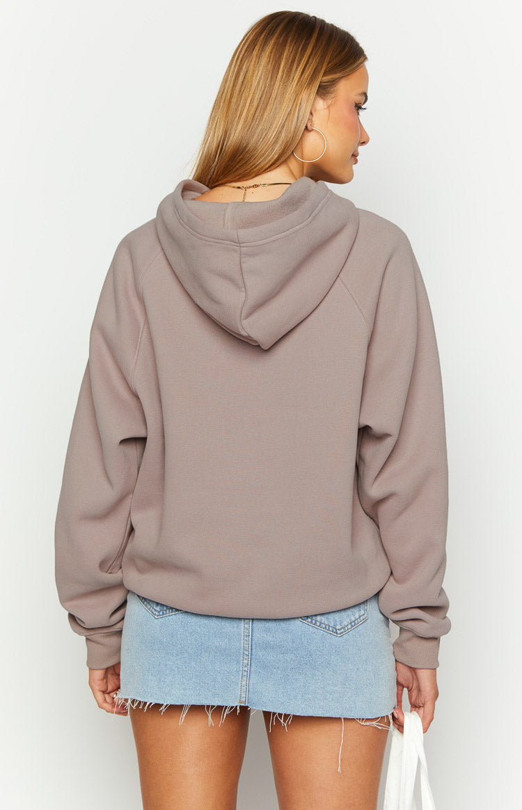 Bej Balon Kapşonlu Sweatshirt