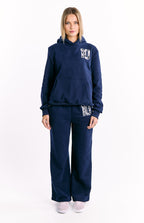 Başlangıç Navy Leopar Yıldız Kapşonlu Sweatshirt