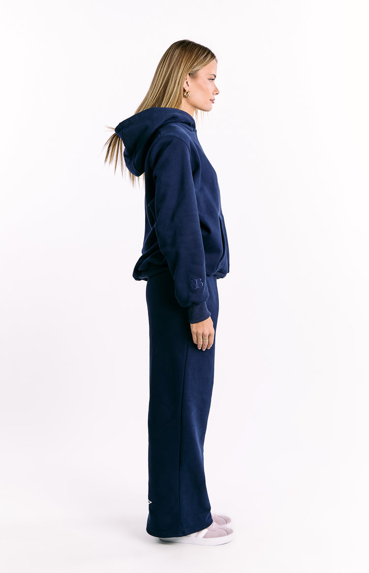 Başlangıç Navy Leopar Yıldız Kapşonlu Sweatshirt