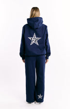 Başlangıç Navy Leopar Yıldız Kapşonlu Sweatshirt