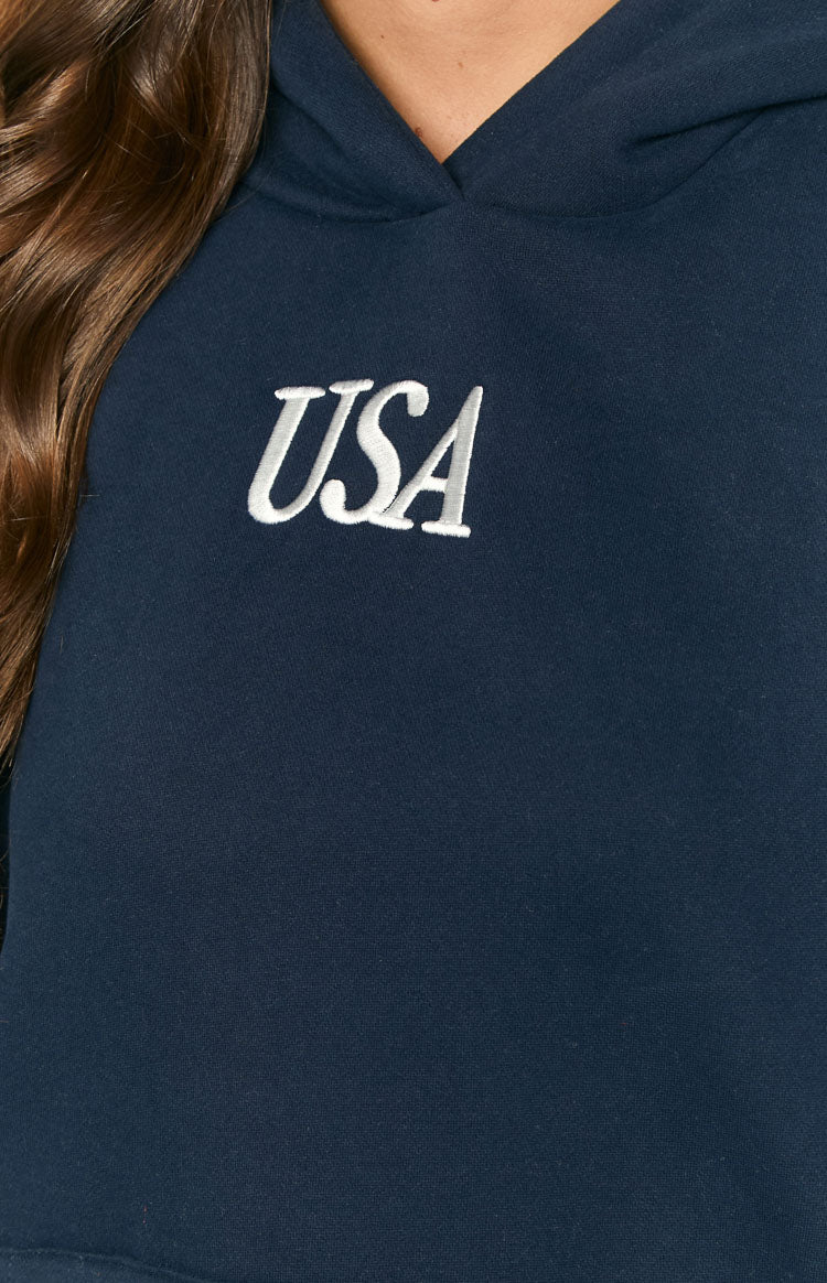 Başlangıç Navy USA Kapüşonlu Sweatshirt