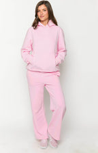 Pembe Yıldız Kapüşonlu Sweatshirt