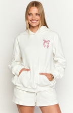 Beyaz Şekerli Hoodie