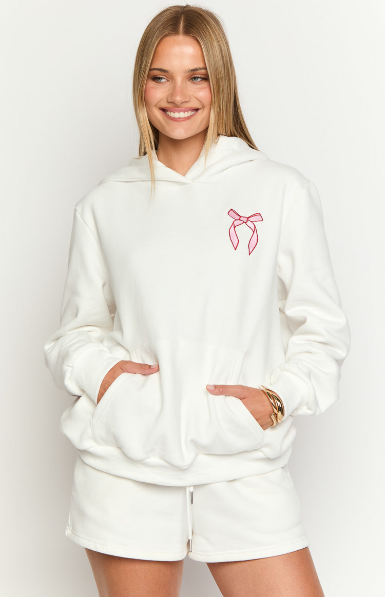 Beyaz Şekerli Hoodie