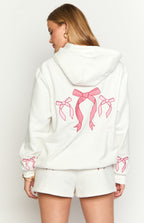 Beyaz Şekerli Hoodie