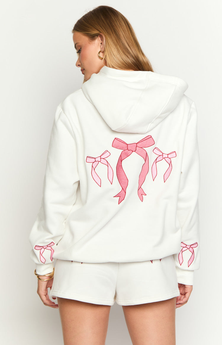 Beyaz Şekerli Hoodie