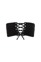 Siyah Kırçıllı Korsaj Bikini Üstü