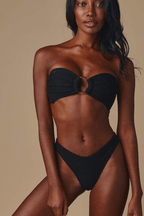 Siyah Dantel Lulu (Zig-Zag Dikiş) Bikini Altı