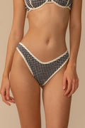 Siyah Beyaz Mikro Gingham Bikini Altı - Şık ve Rahat