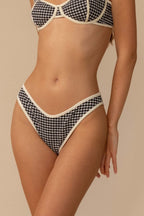 Siyah Beyaz Mikro Gingham Bikini Altı - Şık ve Rahat