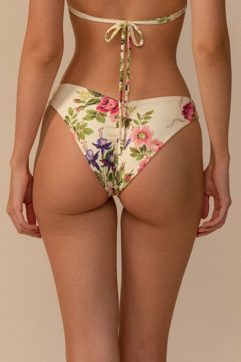 Lulu Çiçek Desenli Bikini Altı - Zig-Zag Dikiş