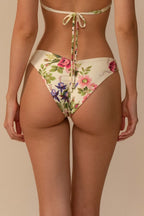 Lulu Çiçek Desenli Bikini Altı - Zig-Zag Dikiş
